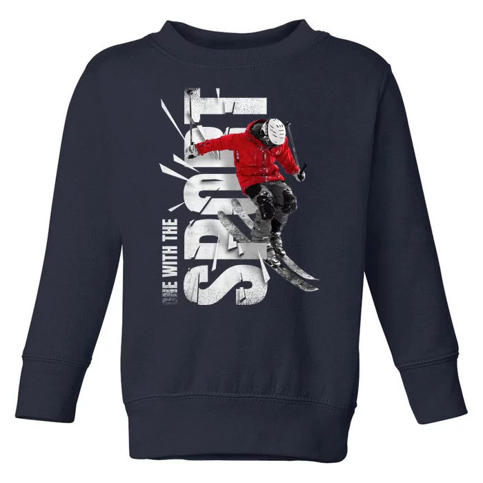 Snow Skiing Toddler Sweatshirt