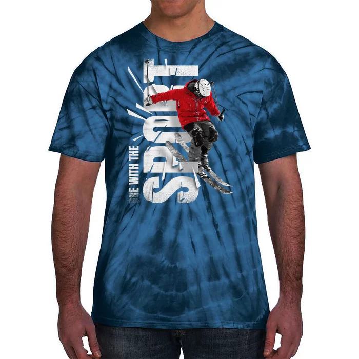 Snow Skiing Tie-Dye T-Shirt