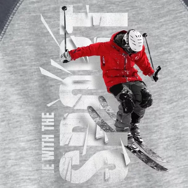 Snow Skiing Toddler Fine Jersey T-Shirt