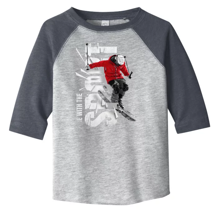 Snow Skiing Toddler Fine Jersey T-Shirt