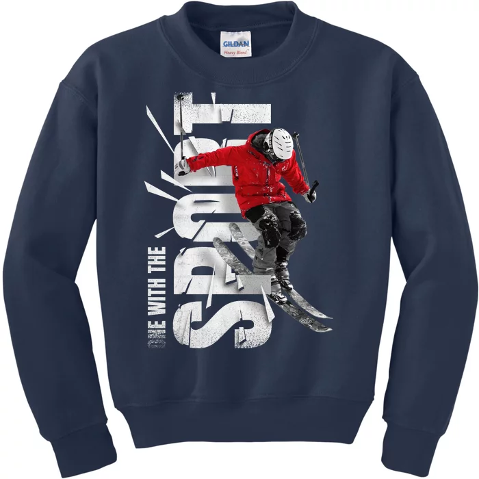 Snow Skiing Kids Sweatshirt