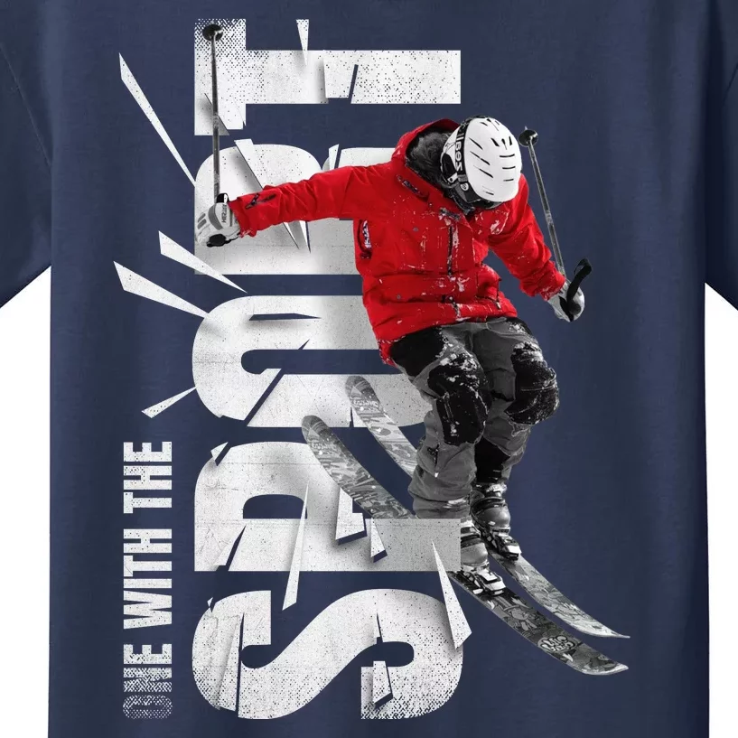 Snow Skiing Kids T-Shirt