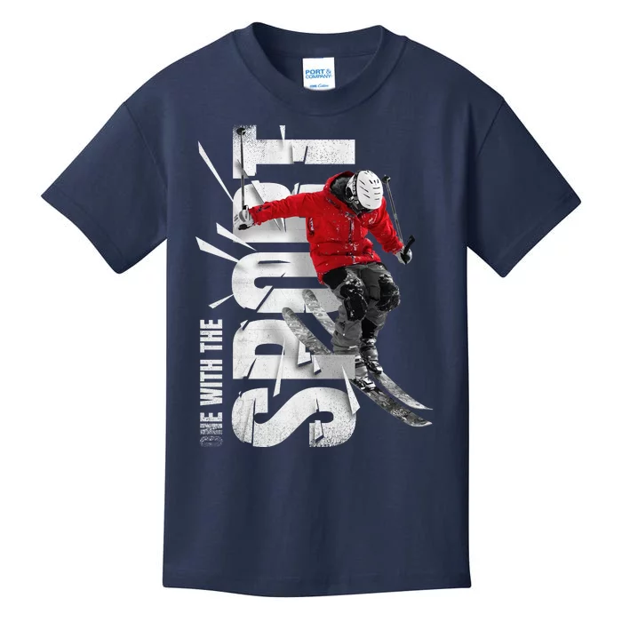 Snow Skiing Kids T-Shirt