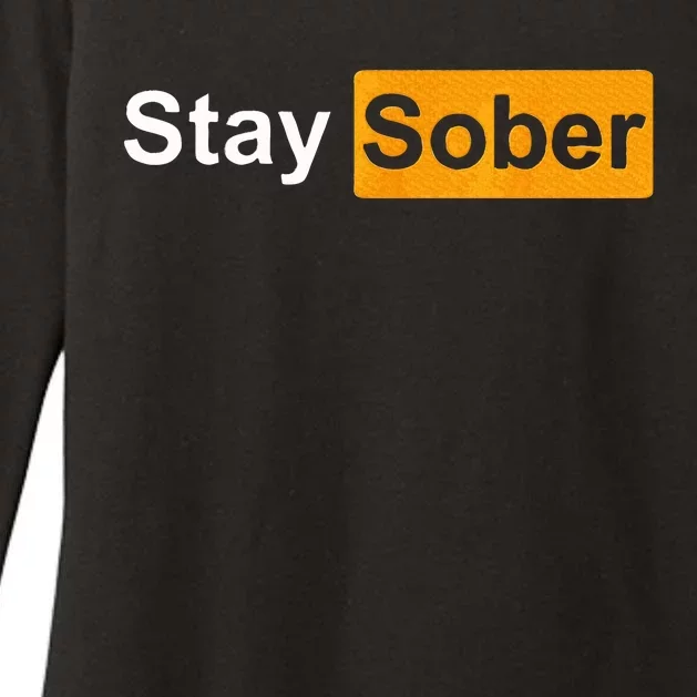 Stay Sober Womens CVC Long Sleeve Shirt