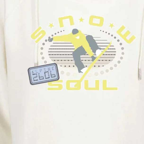 Snow Soul Skiing Ski Gift Great Gift Womens Funnel Neck Pullover Hood