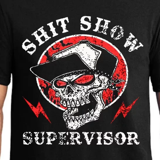 Shit Show Supervisor Skull Pajama Set