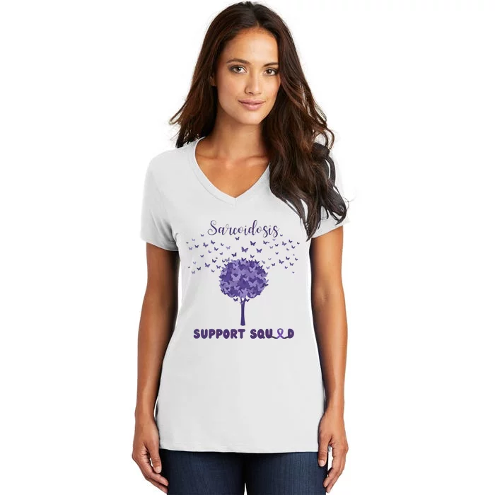 Sarcoidosis Support Squad Women's V-Neck T-Shirt