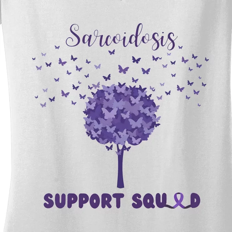 Sarcoidosis Support Squad Women's V-Neck T-Shirt