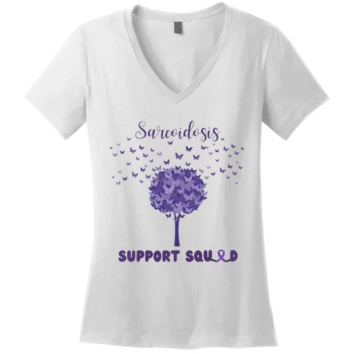 Sarcoidosis Support Squad Women's V-Neck T-Shirt