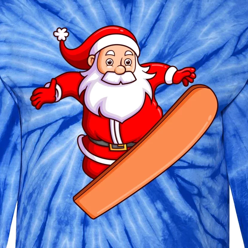 Snowboarding Snowboarder Snowboard Santa Claus Christmas Great Gift Tie-Dye Long Sleeve Shirt