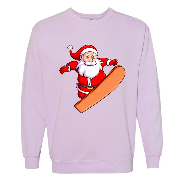 Snowboarding Snowboarder Snowboard Santa Claus Christmas Great Gift Garment-Dyed Sweatshirt