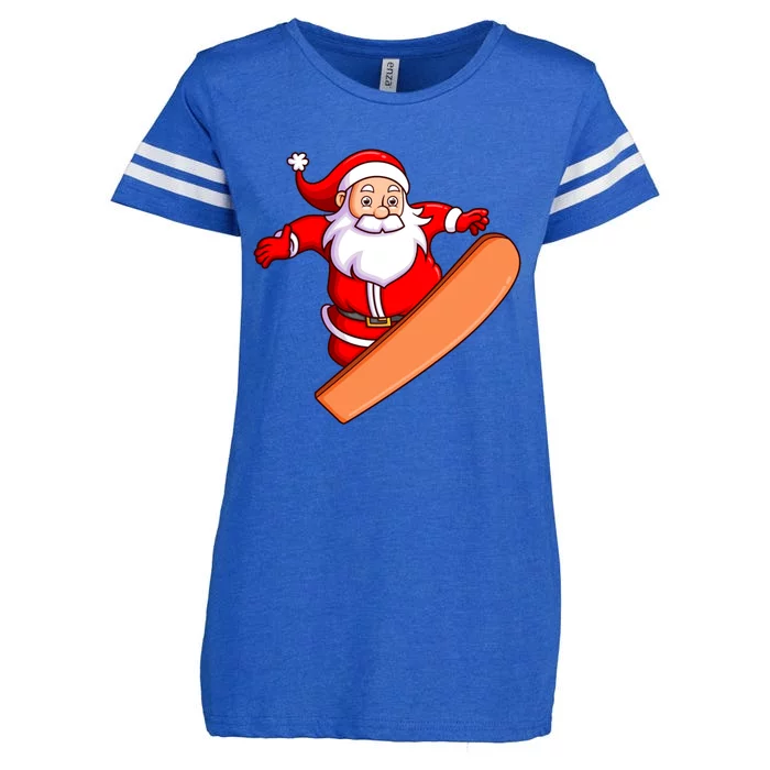 Snowboarding Snowboarder Snowboard Santa Claus Christmas Great Gift Enza Ladies Jersey Football T-Shirt