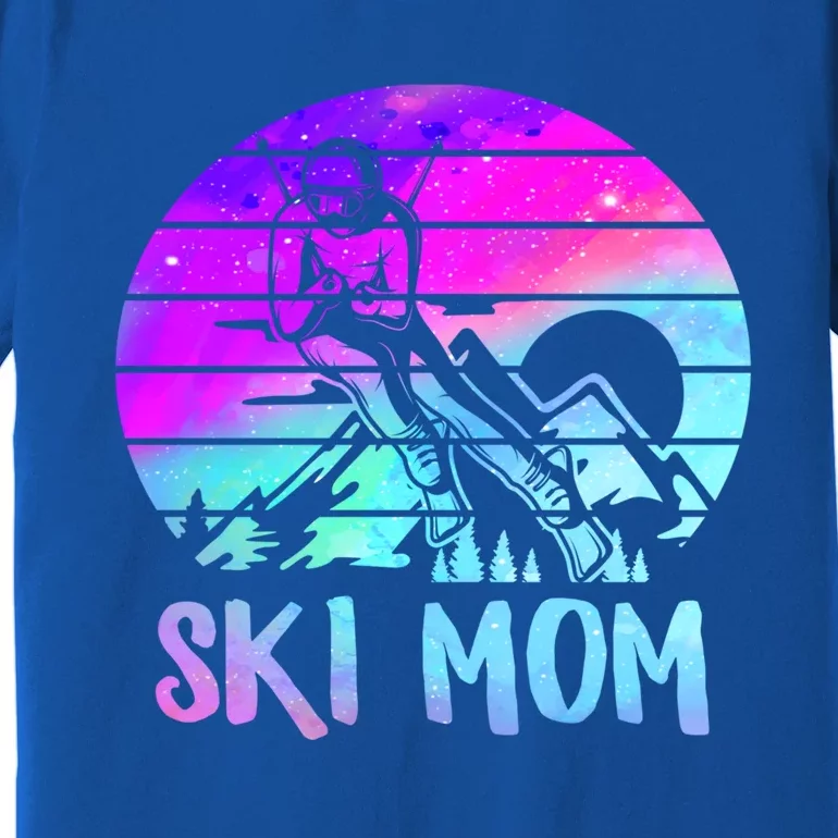 Ski Snowboard Skiing Mom Snowboarder Mountain Skier Mother Gift Premium T-Shirt