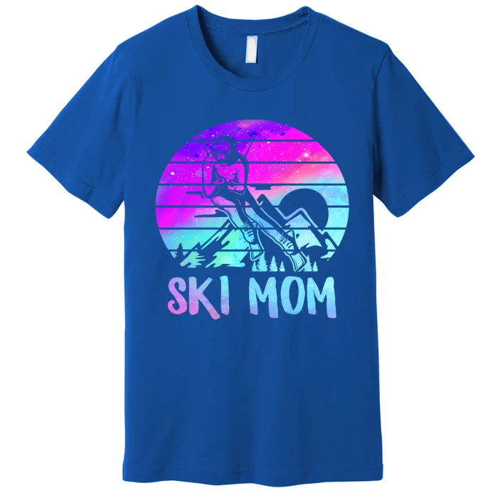 Ski Snowboard Skiing Mom Snowboarder Mountain Skier Mother Gift Premium T-Shirt