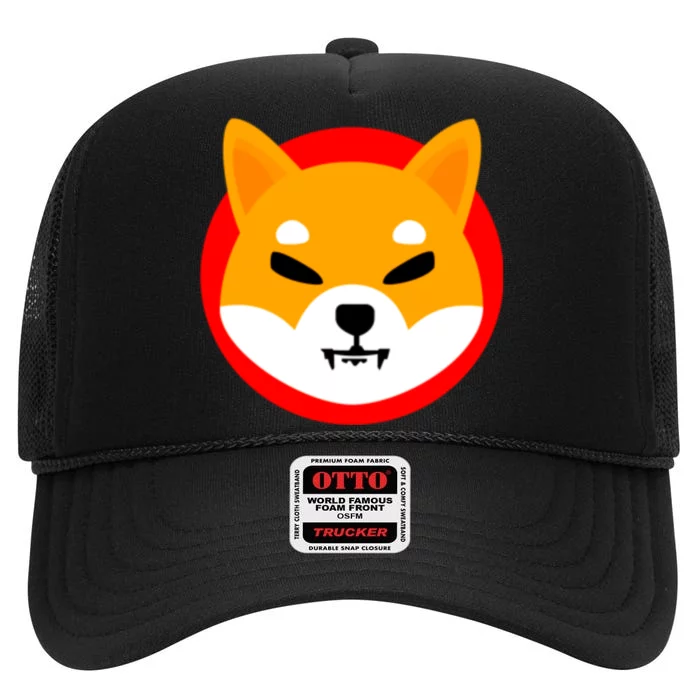 Shiba SHIB Shiba Token Shiba Inu Coin High Crown Mesh Trucker Hat