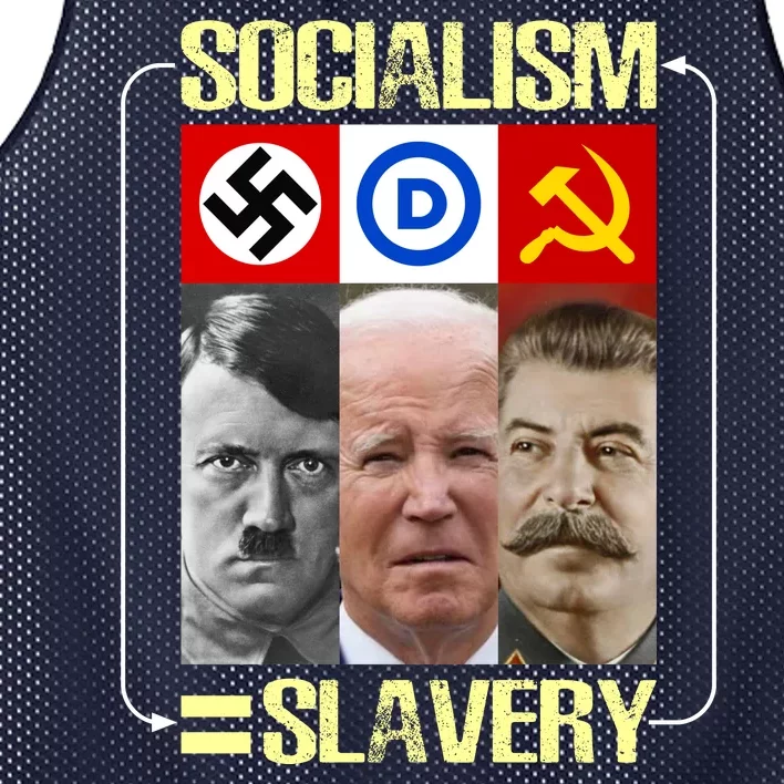 Socialism = Slavery Mesh Reversible Basketball Jersey Tank