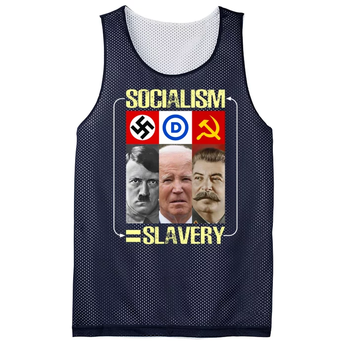 Socialism = Slavery Mesh Reversible Basketball Jersey Tank