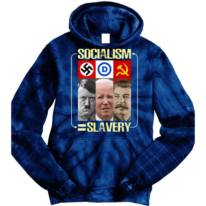 Socialism = Slavery Tie Dye Hoodie