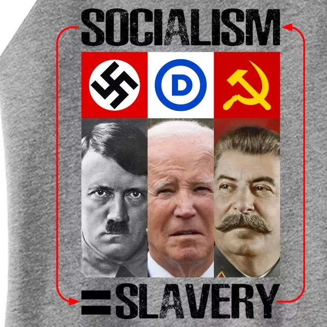 Socialism = Slavery Women’s Perfect Tri Rocker Tank