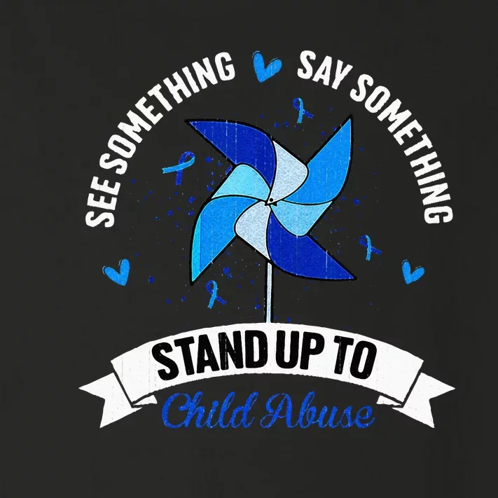 See Something Say Something Child Abuse Awareness Pinwheel Toddler Long Sleeve Shirt