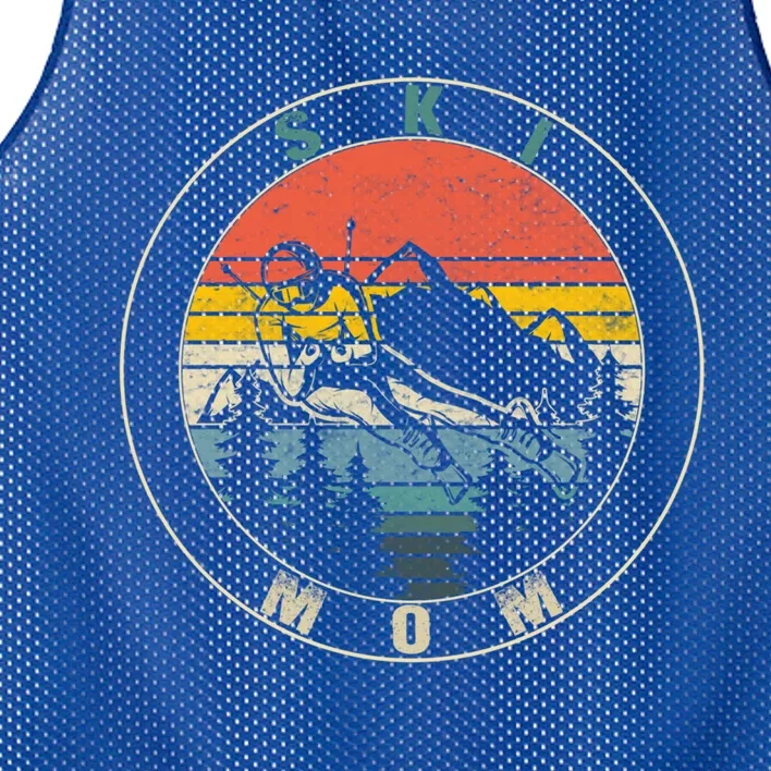 Ski Snowboard Skiing Mom Snowboarder Mountain Skier Mother Gift Mesh Reversible Basketball Jersey Tank