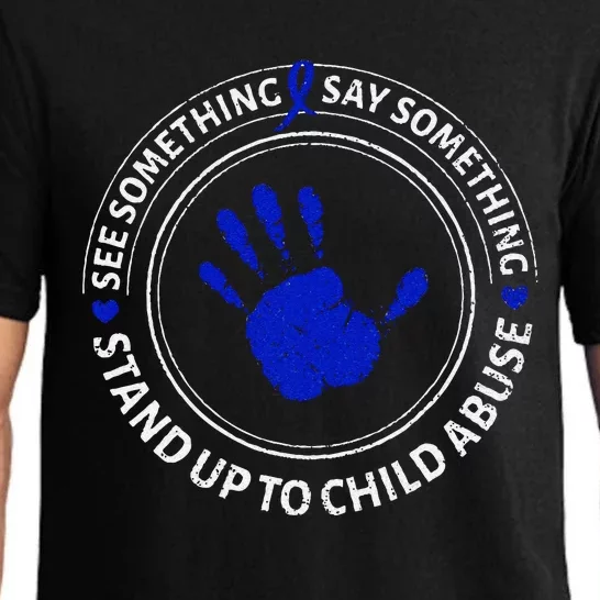 See Something Say Something Child Abuse Awareness Ribbon Pajama Set