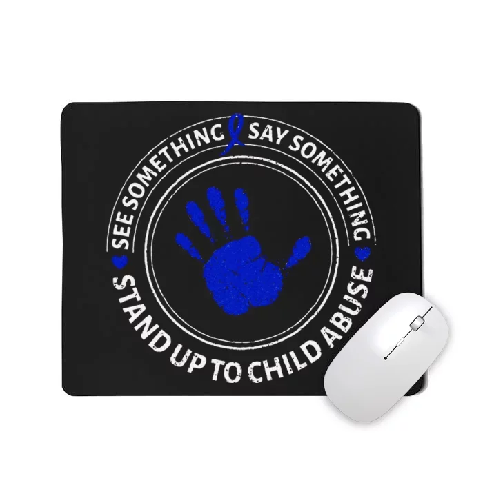 See Something Say Something Child Abuse Awareness Ribbon Mousepad