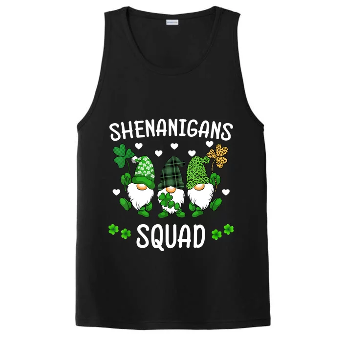 Shenanigans Squad St Patricks Day Gnomes Green Proud Irish Performance Tank