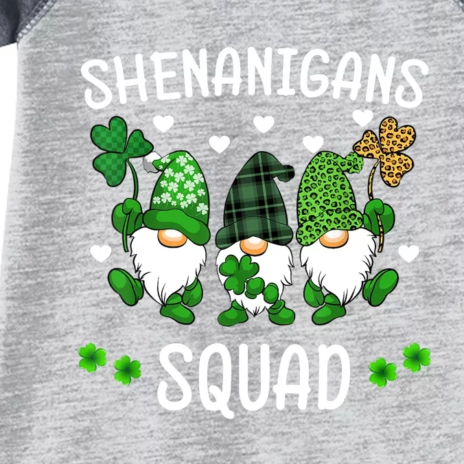 Shenanigans Squad St Patricks Day Gnomes Green Proud Irish Infant Baby Jersey Bodysuit