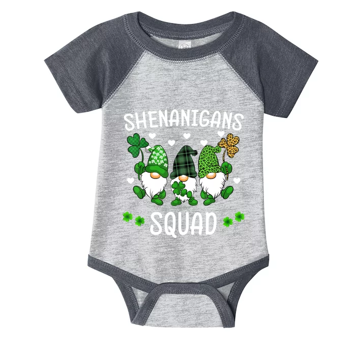 Shenanigans Squad St Patricks Day Gnomes Green Proud Irish Infant Baby Jersey Bodysuit