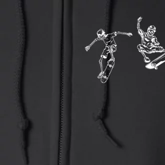 Skateboarding Skeletons Skeleton Skate Halloween Skater Gift Full Zip Hoodie