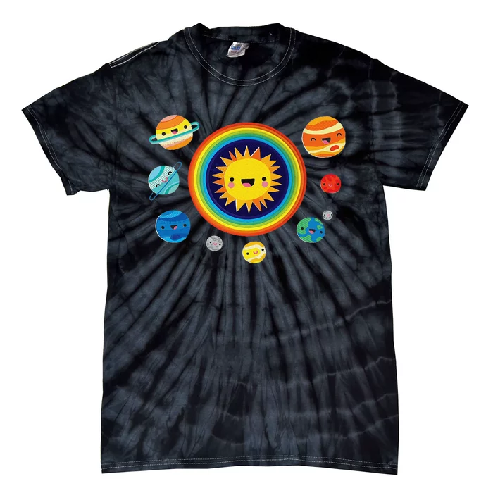 Solar System Space Planets For Stem Tie-Dye T-Shirt