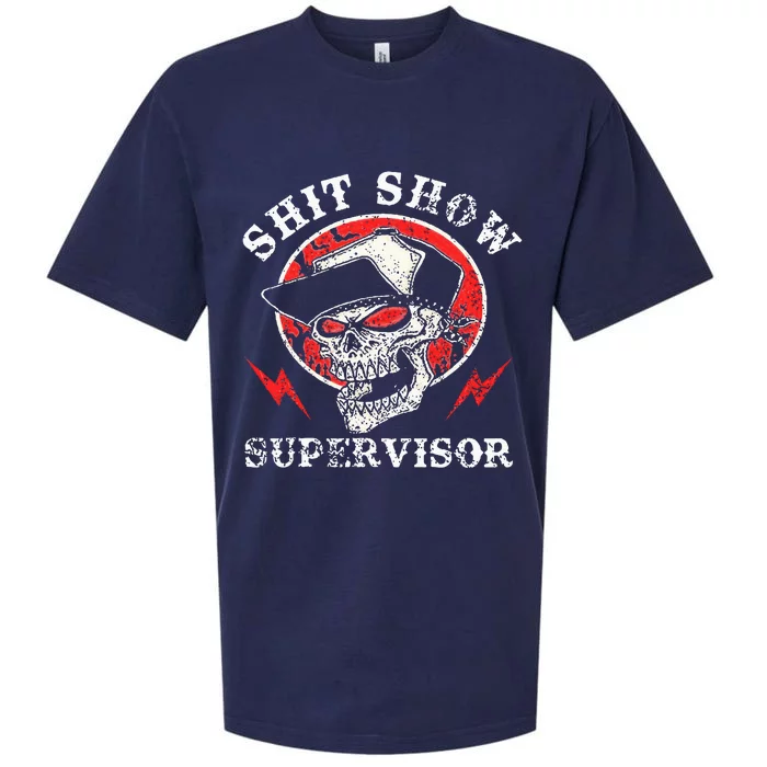 Shit Show Supervisor Skull Sueded Cloud Jersey T-Shirt