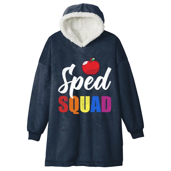 Sped Squad Sped Ed Teacher Special Education Teacher Gift Hooded Wearable Blanket