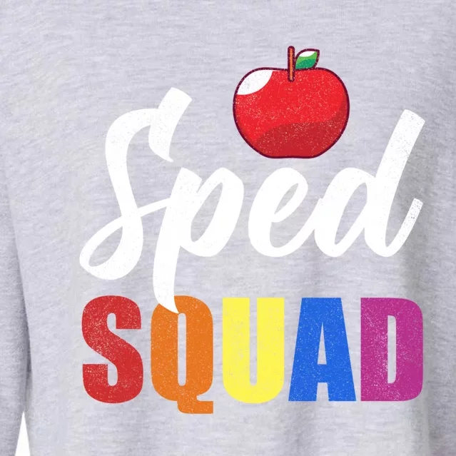 Sped Squad Sped Ed Teacher Special Education Teacher Gift Cropped Pullover Crew