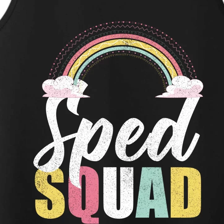 Sped Squad Sped Teacher Rainbow Special Education Teacher Gift Performance Tank