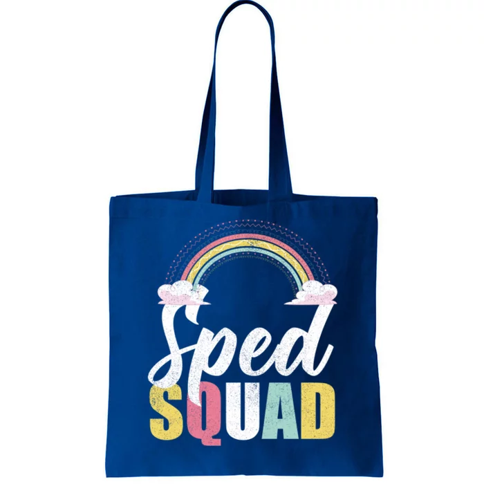 Sped Squad Sped Teacher Rainbow Special Education Teacher Gift Tote Bag