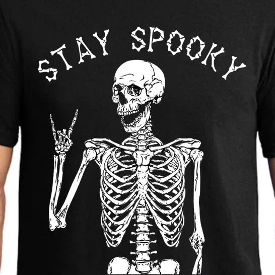 Stay Spooky Skeleton Great Gift Trick Treat Halloween Skull Hand Gift Pajama Set