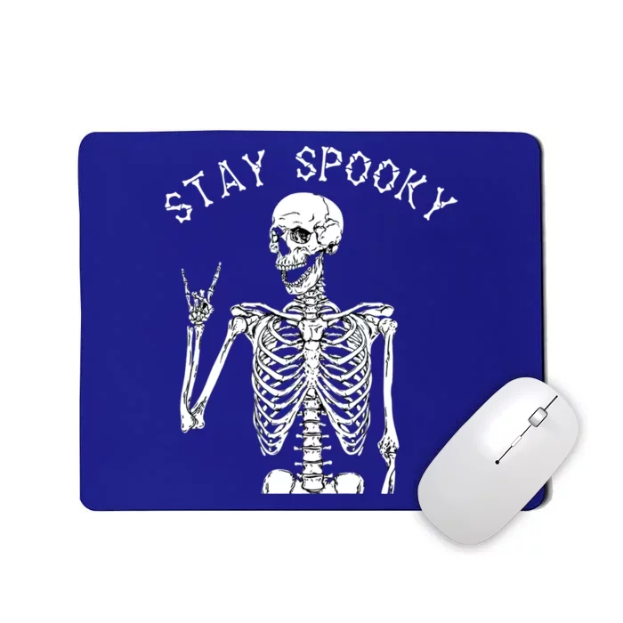 Stay Spooky Skeleton Great Gift Trick Treat Halloween Skull Hand Gift Mousepad