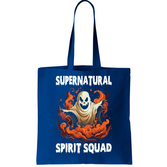 Supernatural Spirit Squad Spooky Halloween Ghouls Ghost Funny Gift Tote Bag