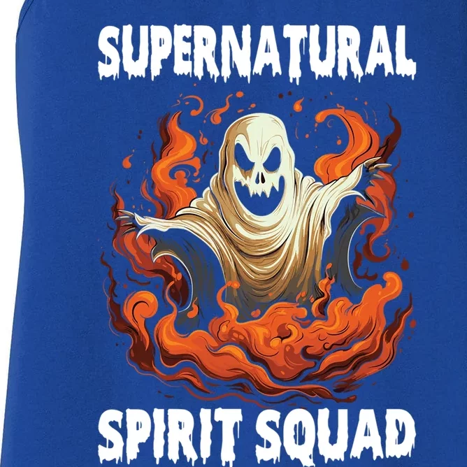 Supernatural Spirit Squad Spooky Halloween Ghouls Ghost Funny Gift Women's Racerback Tank