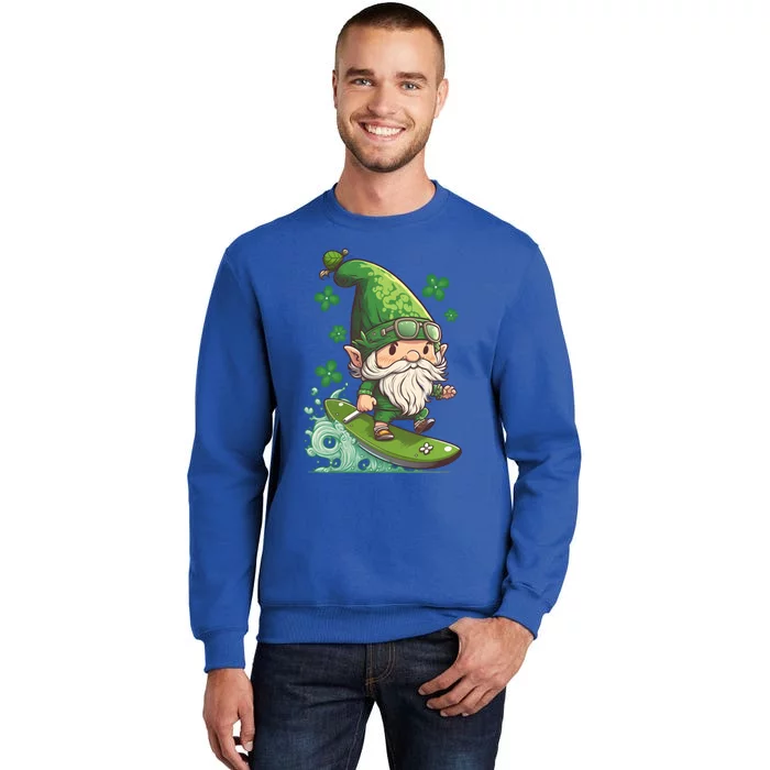 Surfing Skating St Patricks Day Gnome Cool Gift Sweatshirt