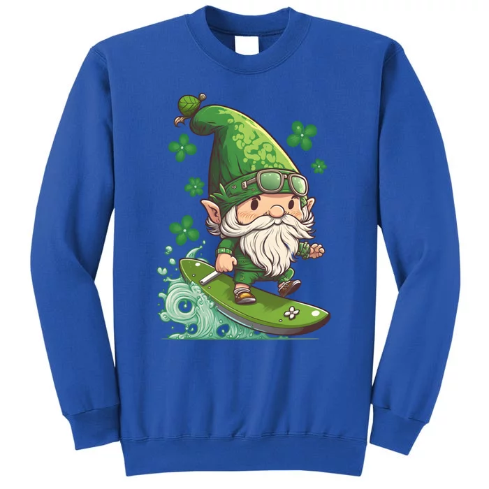 Surfing Skating St Patricks Day Gnome Cool Gift Sweatshirt