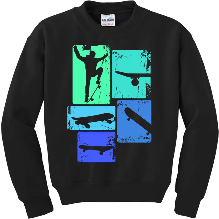 Skater Skateboarder Skateboard Gift Kids Sweatshirt