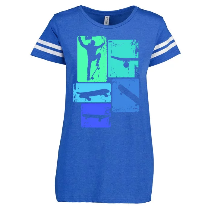 Skater Skateboarder Skateboard Gift Enza Ladies Jersey Football T-Shirt