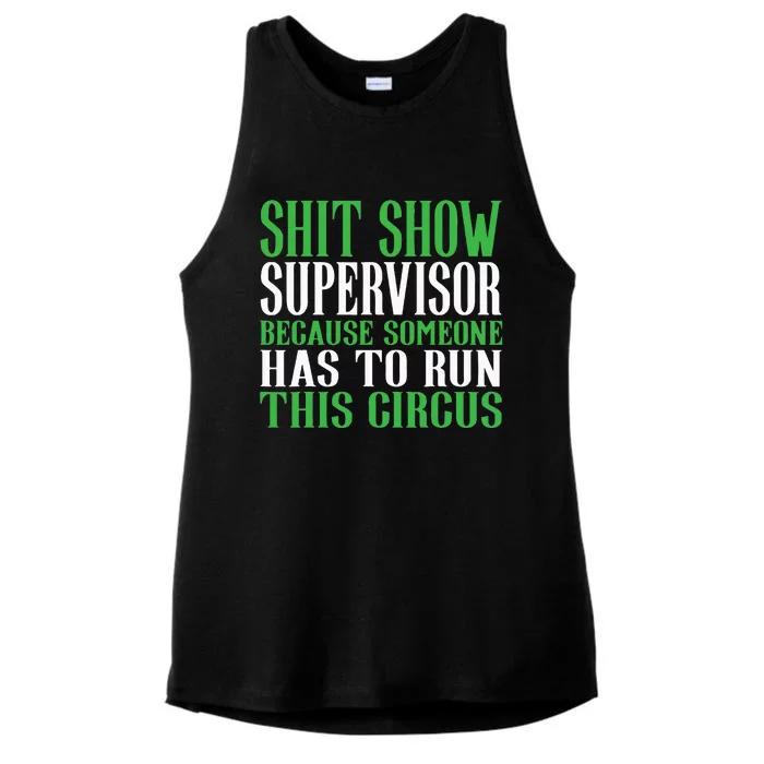 Shitshow Supervisor Shit Show Supervisor Ladies Tri-Blend Wicking Tank