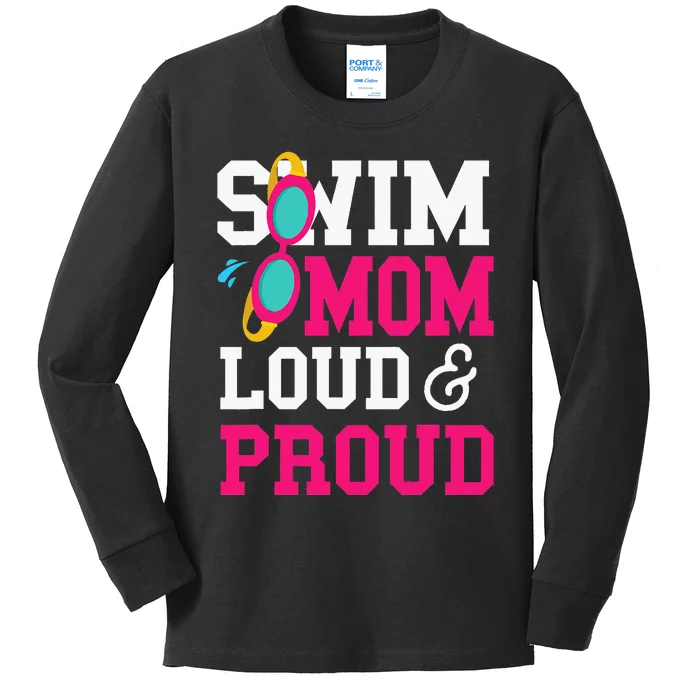 Swimming Swimmer Swim Mom Kids Long Sleeve Shirt