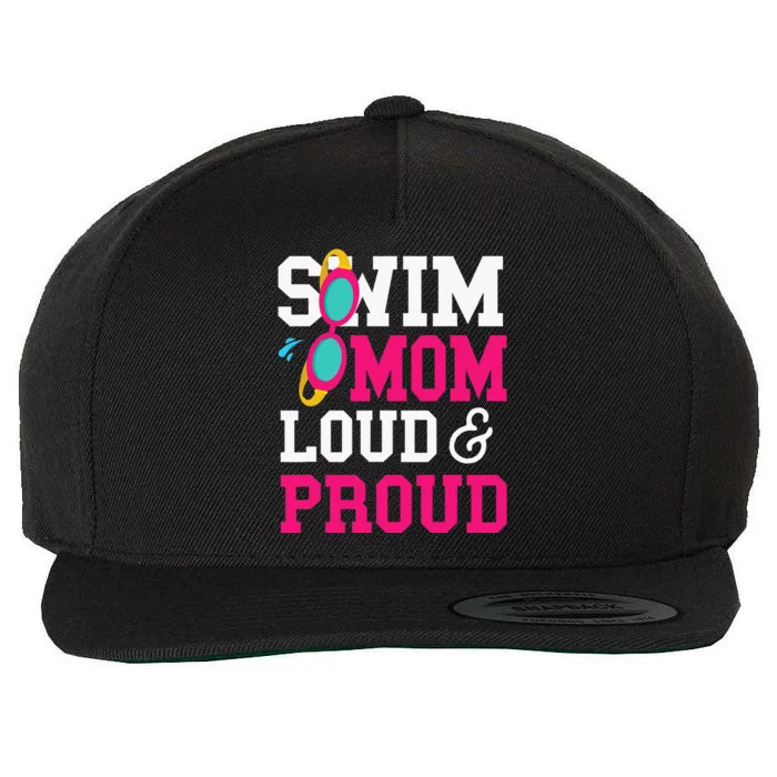 Swimming Swimmer Swim Mom Wool Snapback Cap