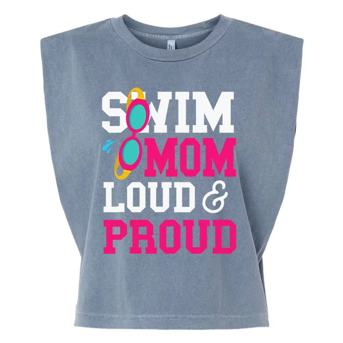 Swimming Swimmer Swim Mom Garment-Dyed Women's Muscle Tee