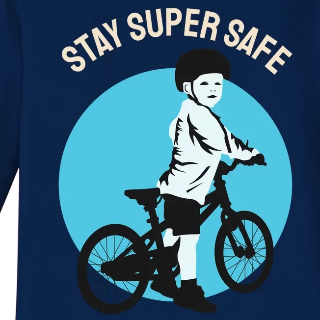 Stay Super Safe Baby Long Sleeve Bodysuit